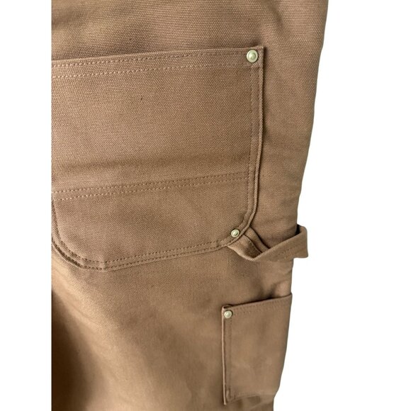 Carhartt Mens Brown Loose Fit Lined ,Duck Bib Overalls Size Large 0R004393-M - Picture 4 of 8